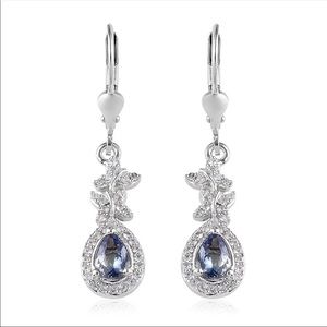 1.28 ctw Peacock Tanzanite earrings